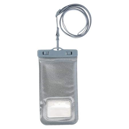 No Boundaries Women's Beach Water Resistant Cellie Pouch, Platinum Silver Glitter