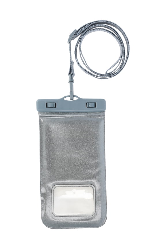 Women's Beach Water Resistant Cellie Pouch, Platinum Silver Glitter