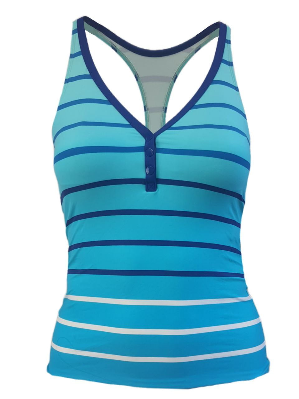 BEACH HOUSE Women's Marine Striped Swim Tankini Top, Blue, 10