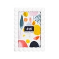 thumbnail image 1 of DesignOvation 4x6 Beaded Bright White Decorative Tabletop Picture Frame, 1 of 11