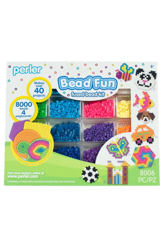 Bead Fun Fused Bead Kit, Ages 6 and up, 8006 Pieces