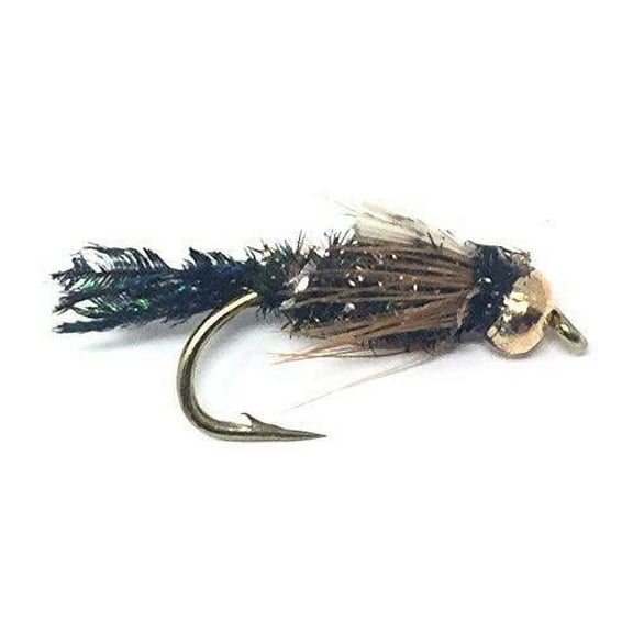 BEAD HEAD ZUG BUG NYMPH - One Dozen - Sizes 12, 14, 16, 18 (3 of Each Size)