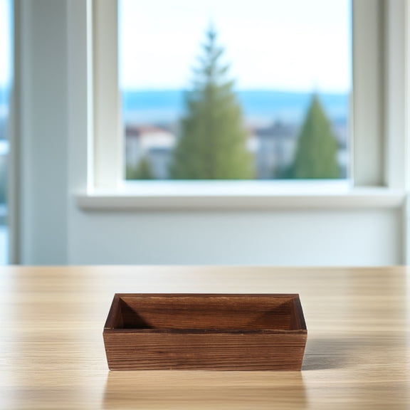 BEADCEST 1 Set Rectangular Wooden Flowerpot for Patio Garden Planter Outdoor Flower Pot