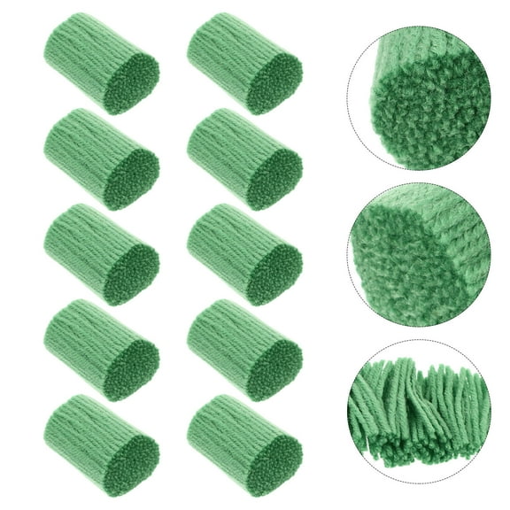 BEADCEST 10Pcs Latch Hook Rug Yarn for Rug Weaving Green Acrylic Fiber Craft Supplies