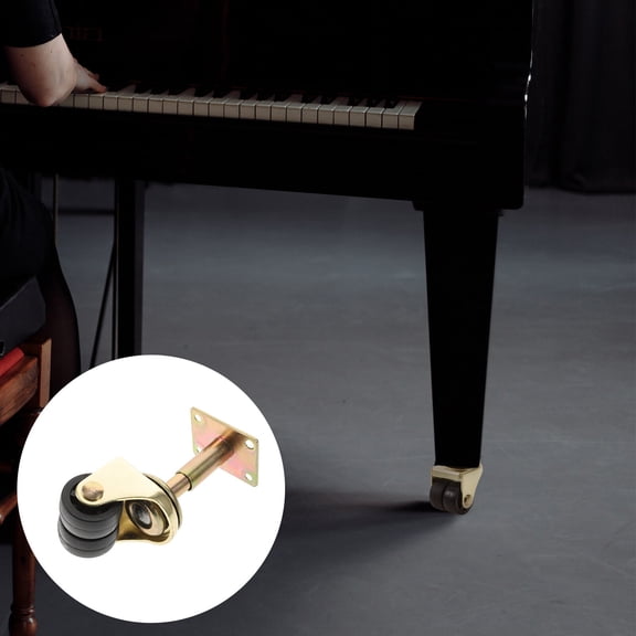 BEADCEST 1Pcs Bearing Metal Piano Casters Double Wheel Casters for Heavy Duty Pianos
