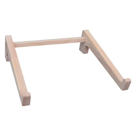 BEADCEST 1Pcs Khaki Wood Laptop Stand Riser for Adults with Heat Dissipation 13.0*11.0*2.8in