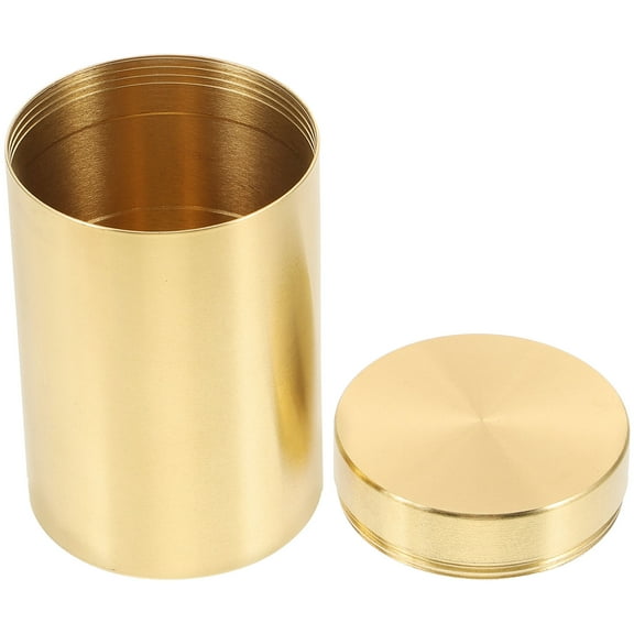 BEADCEST 1Pcs Simple Design Brass Food Storage Jars for Home Use 7.0x4.5x4.5in