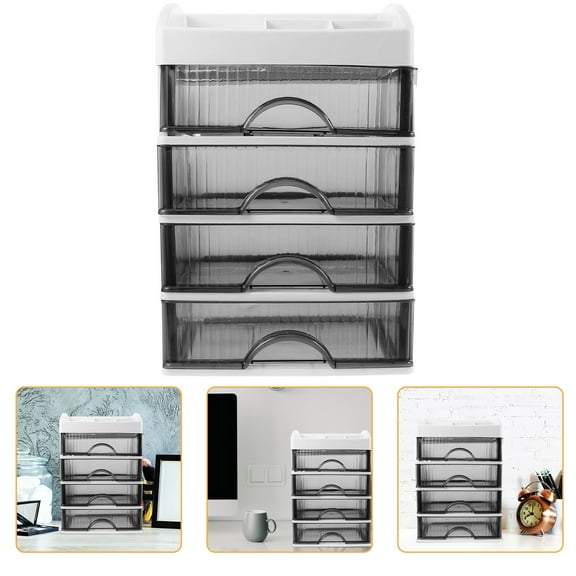 BEADCEST 1Pcs Transparent Tabletop Drawer Organizer for Makeup Station 33.5x22cm