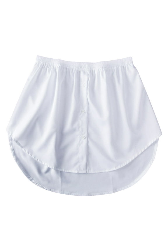 1Pcs White Cotton Fake Skirt for Blouse All-match Skirt Casual Wear Women Shopping 34in Waist