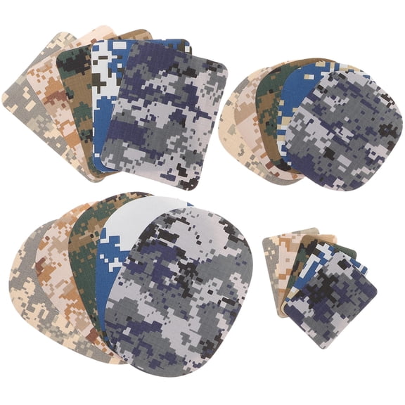 BEADCEST Heat Activated Camouflage Polyester Patches for Clothing 20Pcs