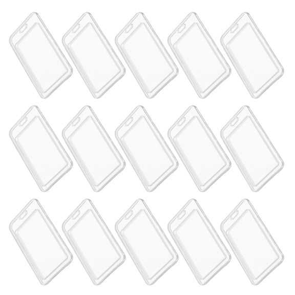 BEADCEST 24pcs Plastic Id Badge Card Holder for Student Id and Bus Pass