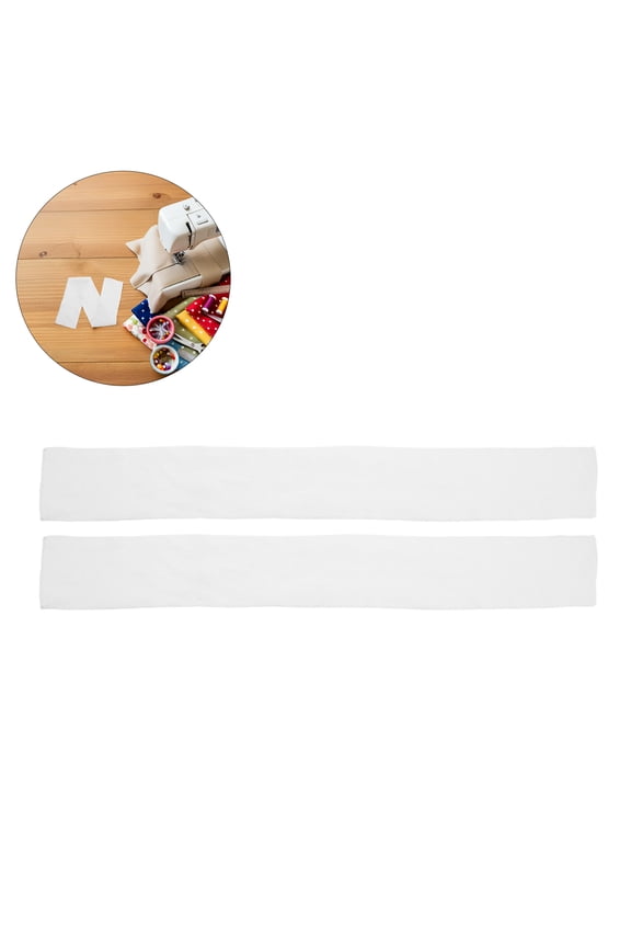 2-Pack White Cotton Ribbed Fabric Trim for Sweatshirt and T-Shirt Neckline Sewing and Crafting