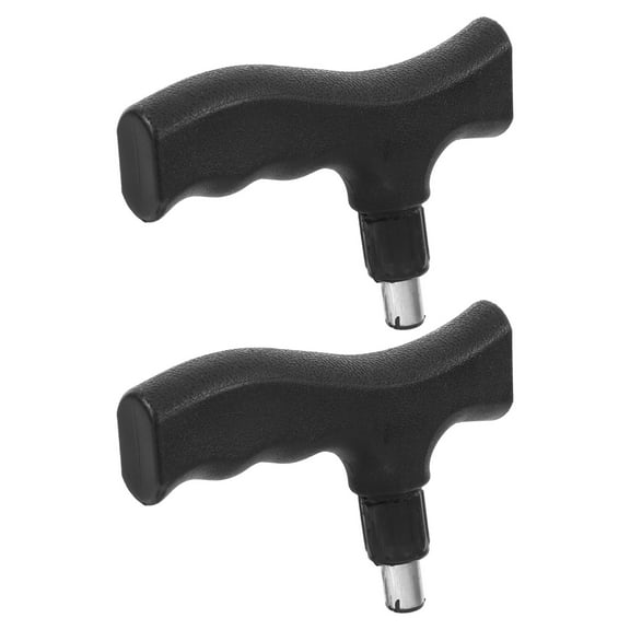 BEADCEST 2Pcs Replacement Cane Handles for Elderly and Mobility Needs in Black