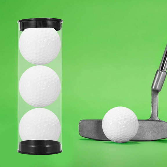 BEADCEST 4Pcs Simple and Modern PVC Golf Ball Barrel Case for Home Use and Store Display 13.00X4.50X4.50CM