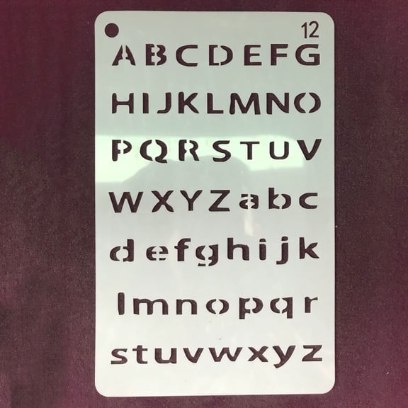 BEADCEST Alphabet Stencils Transparent Plastic for Drawing Letter Templates 12Sheets