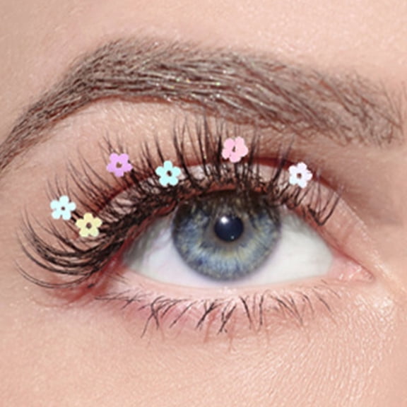 BEADCEST Sparkly Lashes 4 Pairs Set Of Colored False Eyelashes For Bar And Club