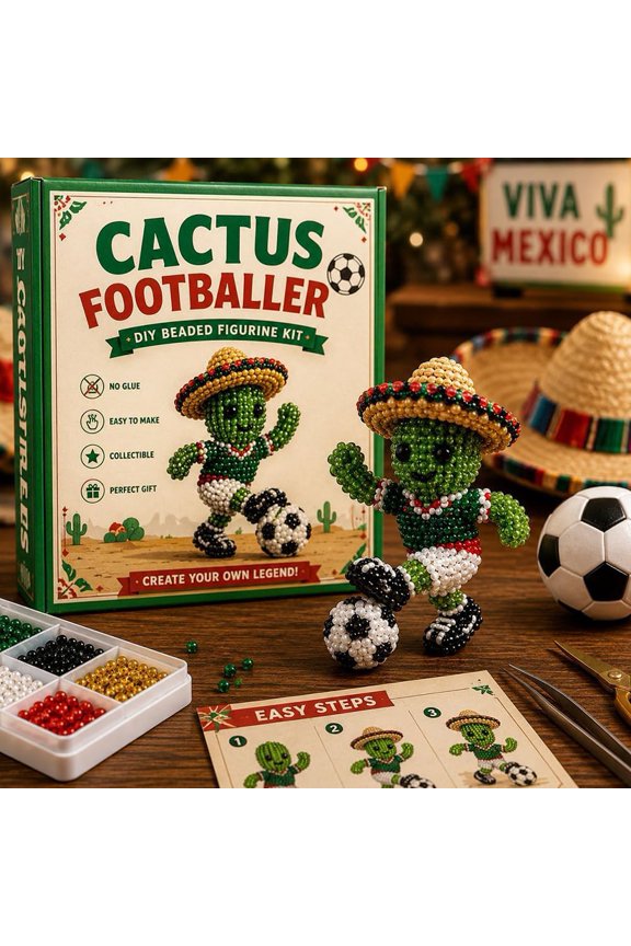 BEADED FOOTBALL KIT Beginner Friendly 3D Beaded Football Craft Kit With Step By Step Guide For Stress Free Relaxing Handmade Creation