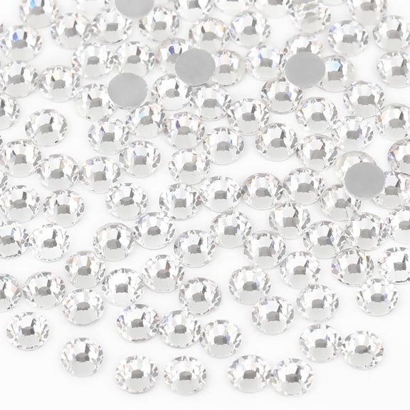 BEADSLAND Clear Rhinestones Flatback Crystal  Rhinestone For Art Projects Craft supplies Dress embellishments Nail art SS30, 288PCS