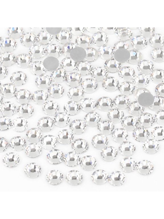 Clear Rhinestones Flatback Crystal Rhinestone For Art Projects Craft supplies Dress embellishments Nail art SS30, 288PCS