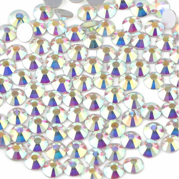 BEADSLAND Clear Rhinestones, Flatback Crystal Rhinestones for Craft, Crystal SS30, 288PCS