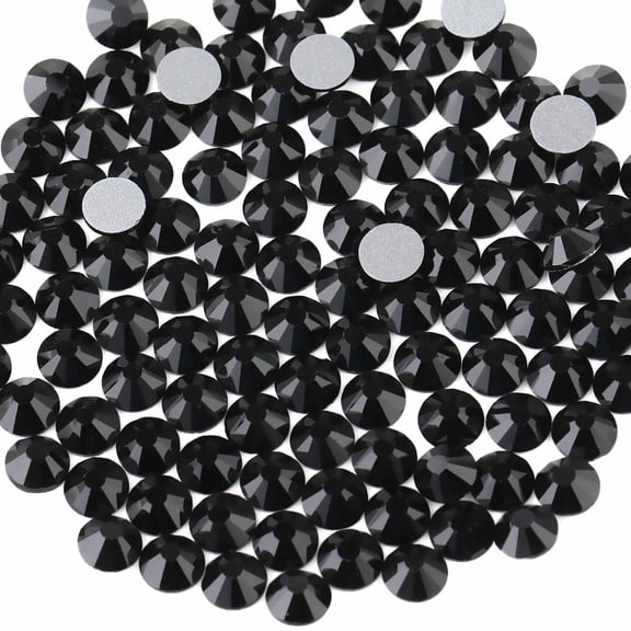 BEADSLAND 2880PCS Black Rhinestones, Flatback Crystal Rhinestones for craft Nail ART, SS10, 2.7-2.8mm