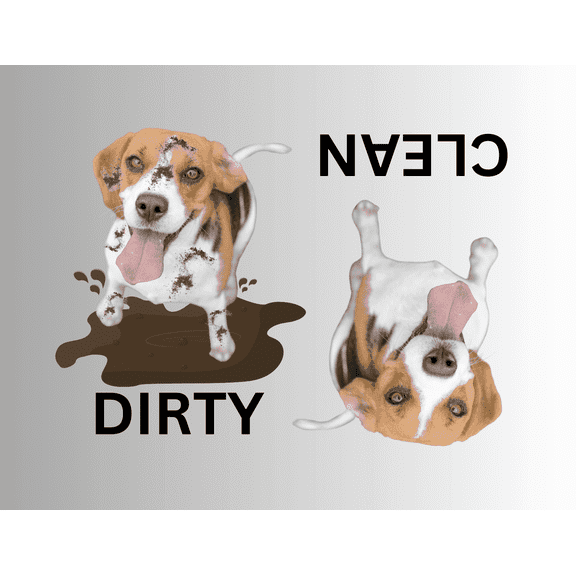 BEAGLE Clean Dirty Dishwasher Flexible Magnet