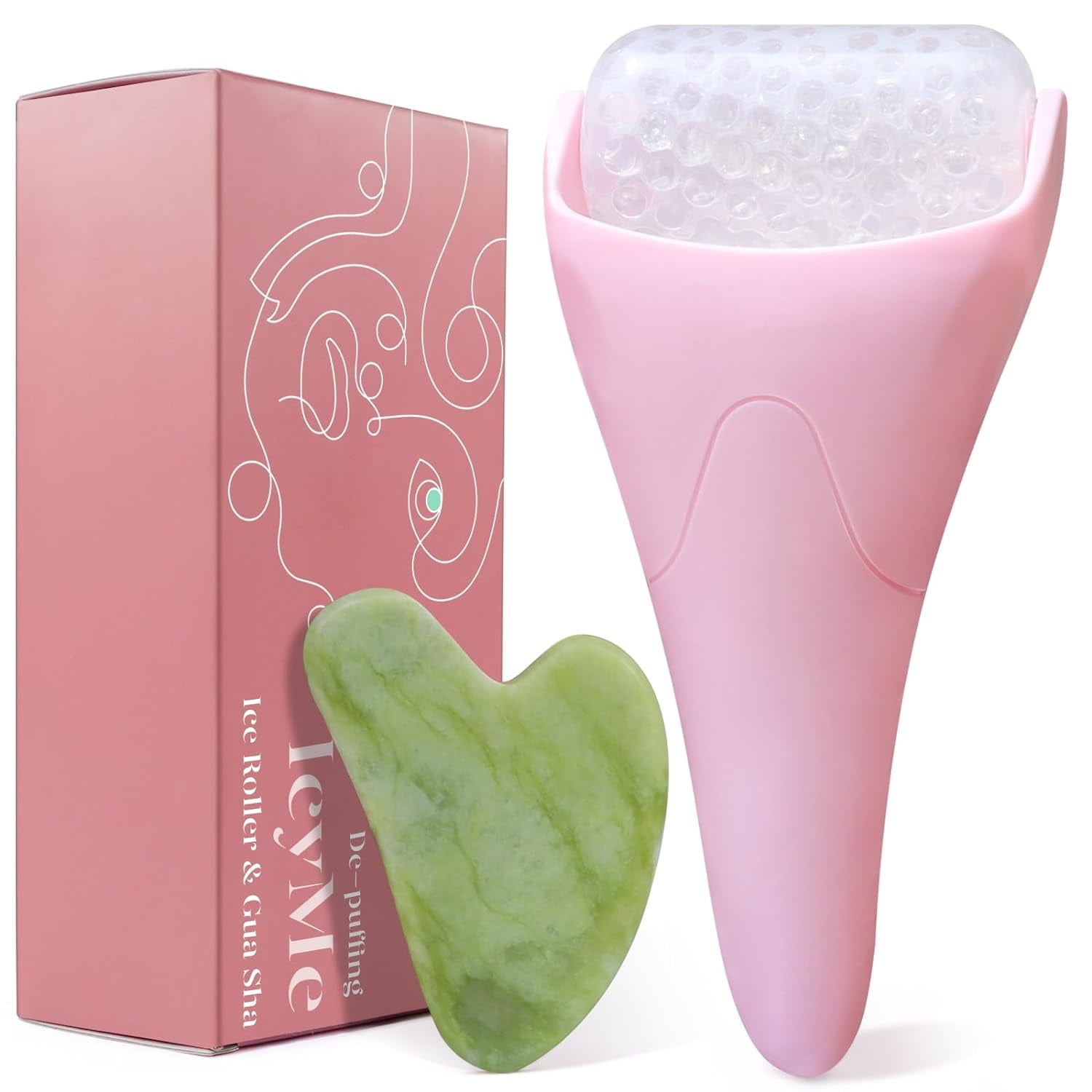 BEAKEY Ice Roller for Face & Gua Sha, Ice Face Roller Massager
