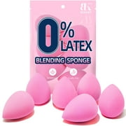 BEAKEY Makeup Sponge, Latex Free Beauty Sponge Blender for Blending Foundation Powder, Pink 6 Pcs
