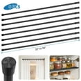 thumbnail image 1 of BEAMNOVA 32"-55" Adjustable Tension Curtain Rod, 5/8" Diameter, Spring Tension Rods for Windows Cabinet Wardrobe Closet Shower Curtains, Black (8 Pack), 1 of 7