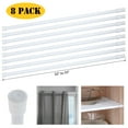 thumbnail image 1 of BEAMNOVA 32"-55" Adjustable Tension Curtain Rod, 5/8" Diameter, Spring Tension Rods for Windows Cabinet Wardrobe Closet Shower Curtains, White (8 Pack), 1 of 8
