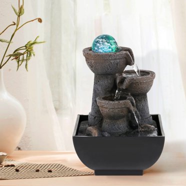 Jeco Tabletop Leaves Water Fountain - Walmart.com