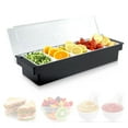 BEAMNOVA Chilled Condiment Server with Lid, 5 Tray Ice Chilled Fruit