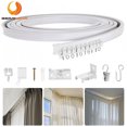 thumbnail image 1 of BEAMNOVA Curved Ceiling Curtain Track, 5Meter/16.4ft Flexible Bendable Mount Curtain Rail System for Room Windows Bathroom Divider, 1 of 9