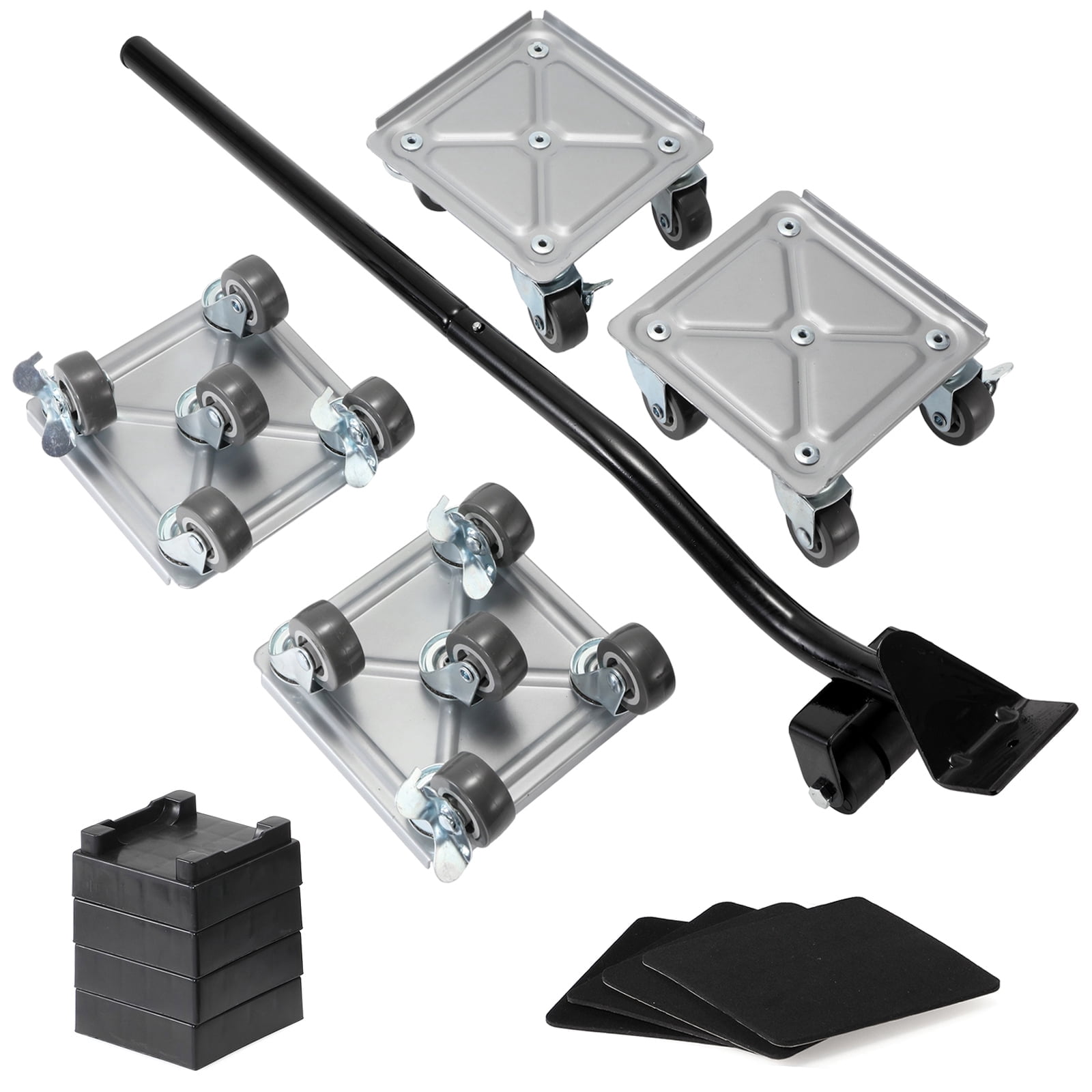 Furniture Movers, Heavy Furniture Moving Dolly Sliders & Lifter Tool Set, 5 Universal Wheels, 5.3 in x 5.3 in, Silver