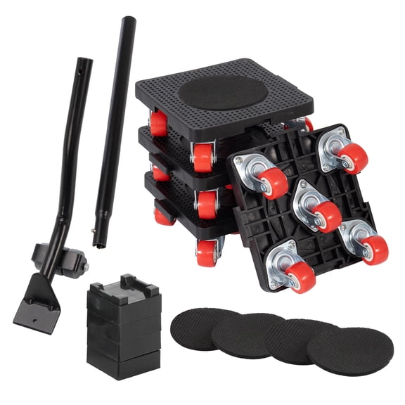 Furniture Movers, Furniture Moving Dolly Sliders & Lifter Tool Set with 5 Universal Wheels, 4.7 in x 4.7 in