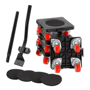 Furniture Movers, Furniture Moving Dolly Sliders & Lifter Tool Set with 4 Universal Wheels, 4.1 in x 4.1 in