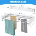 thumbnail image 1 of BEAMNOVA Wall Mounted Clothes Drying Rack, 31.5" Foldable Laundry Hanging Drying Rod, Towel Rack, 5 Rods, Aluminum, 1 of 10