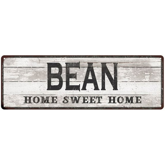 BEAN Home Sweet Home Country Look Gift 6x18 Metal Sig 206180045130