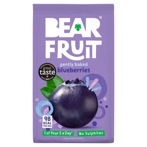 BEAR Fruit Dried Blueberries 75g, Imported from Britain