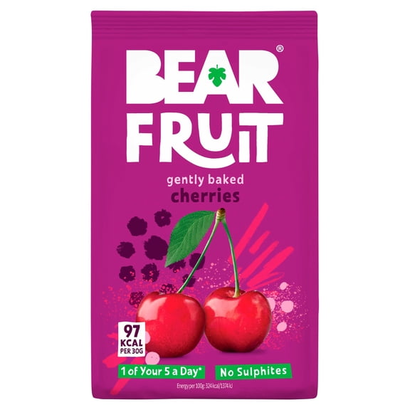BEAR Fruit Dried Cherries 75g, Imported from Britain