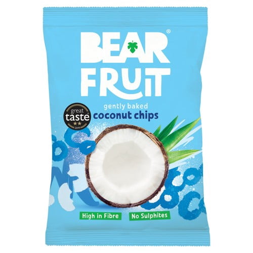 BEAR Fruit Dried Coconut Chips 25g, British Import (Pack of 2)
