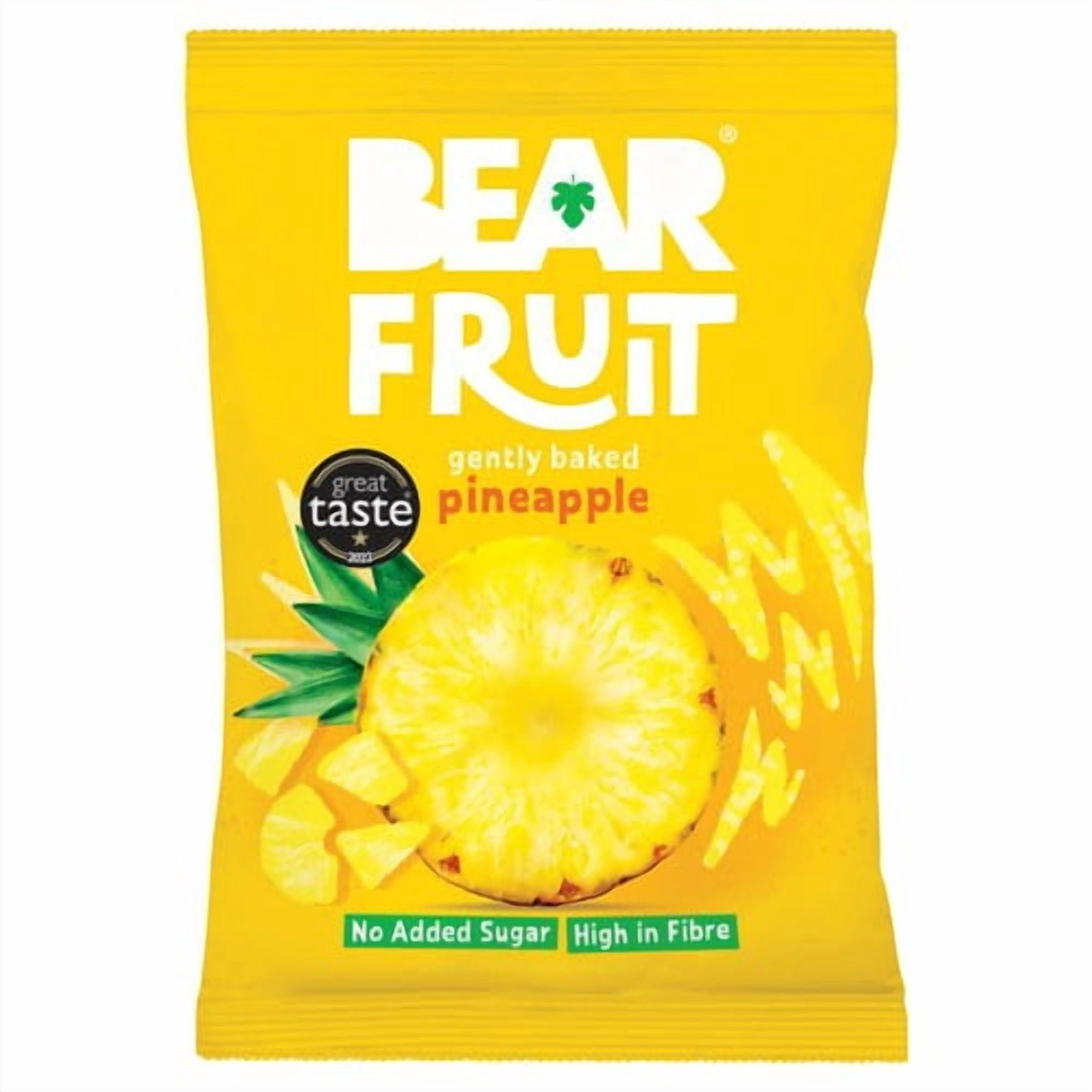 BEAR Fruit Dried Pineapple 35g, British Import (Pack of 2)