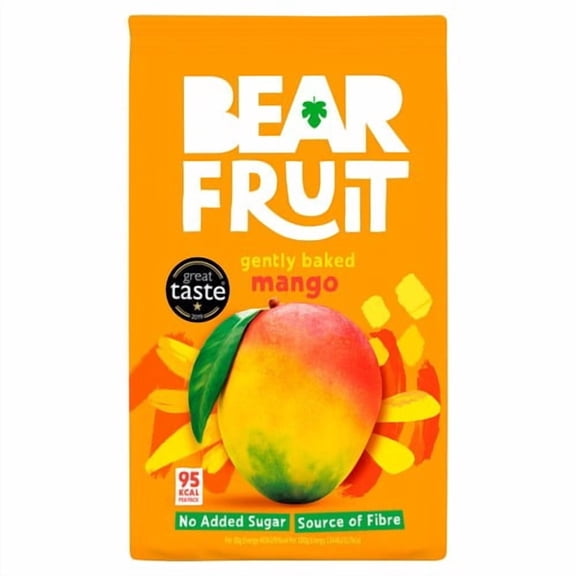 BEAR Fruit Gently Baked Mango 100g, British Import (Pack of 2)
