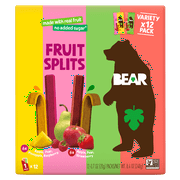 BEAR Fruit Splits Variety Pack 8.4oz, 12ct, Non GMO, Vegan