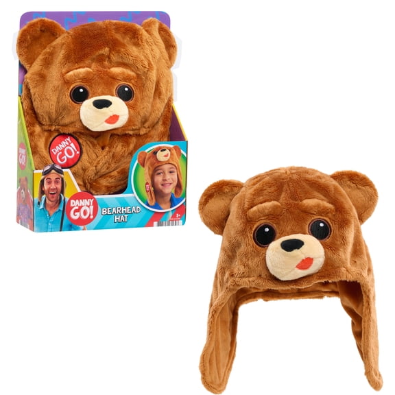 Danny Go! Bearhead Hat, Kids Dress-Up and Roleplay, Inspired by the YouTube and Netflix Show, Soft, Ages 3 Years and up