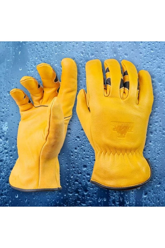 Water Resistant Double Wedgeâ„¢-Ultimate Grip-Ergonomic-Anti-fatigue Cowhide Leather Driver Gloves (XLarge)