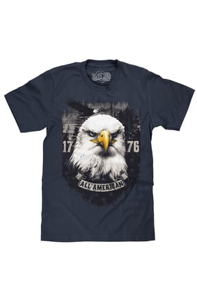 BEAR RUN Men's All American 1776 Bald Eagle Graphic T-Shirt (XXL)