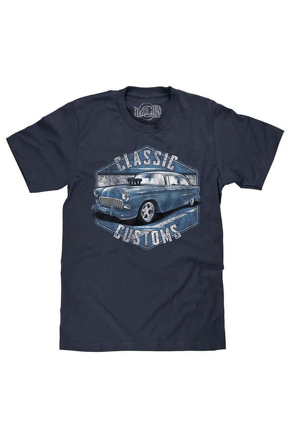 BEAR RUN Men's Classic Customs Retro 50s Car T-Shirt (S)