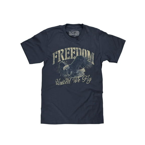 BEAR RUN Men's Freedom United We Fly Eagle Graphic T-Shirt (S)