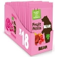 thumbnail image 1 of BEAR Real Fruit Snack MZF22 Rolls - Gluten Free, Vegan, and Non-GMO - Raspberry - Healthy School And Lunch Snacks For Kids And Adults, 0.7 Ounce (Pack of 18), 1 of 7